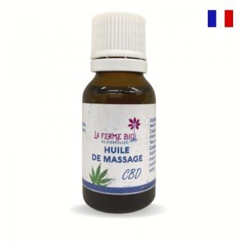 Huile de massage CBD bio Full spectrum - 15 ml