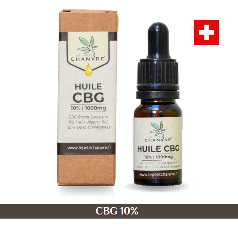 Huile BIO Broad Spectrum CBG 2.5%/ 5% / 10% BIO 10 ml