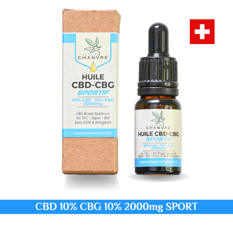 Huile Sport BIO CBD 10% CBG 10% Broad Spectrum 10 ml