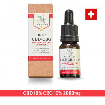 Huile BIO CBD 10% CBG 10% Broad Spectrum 10 ml