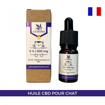 Huile CBD pour Chats 2.5% ou 5%