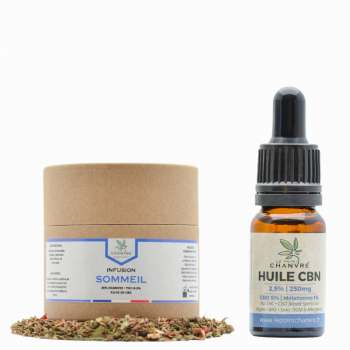 Pack Sommeil : Huile Bio CBN et Infusion Bio Nuit sereine