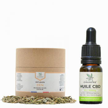 Pack Zen : Huile Bio CBD 5% et Infusion Bio Zen