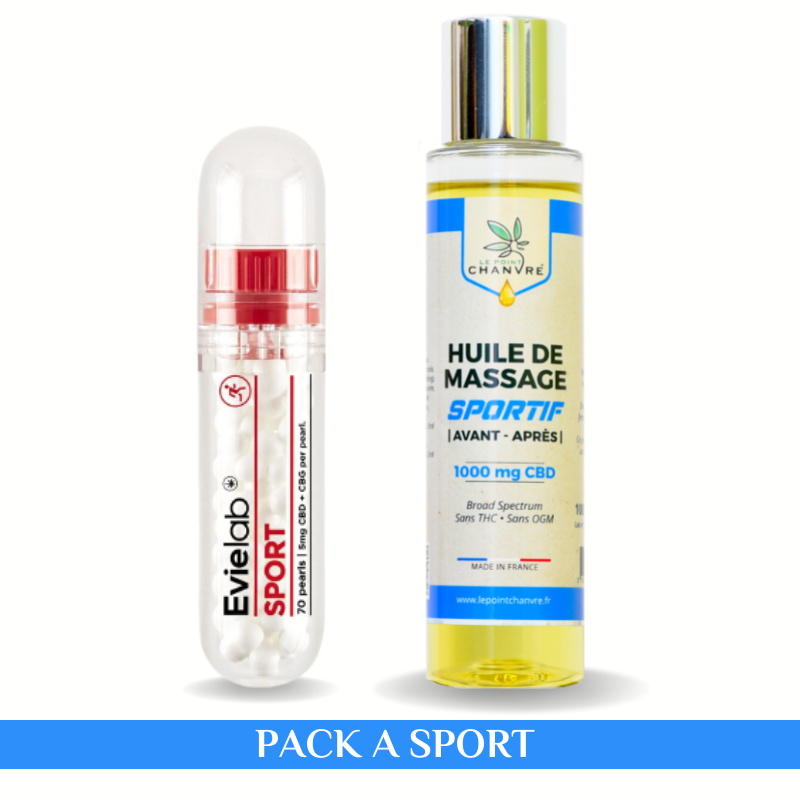 Pack A : Evielab Sport et Huile de massage Sportif CBD