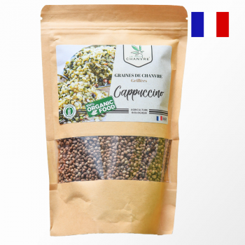 Graines de chanvre grillées sucrées Cappuccino bio 250g